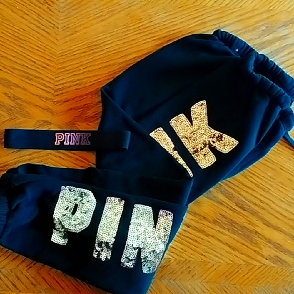 Pink vs Bling sweat pants